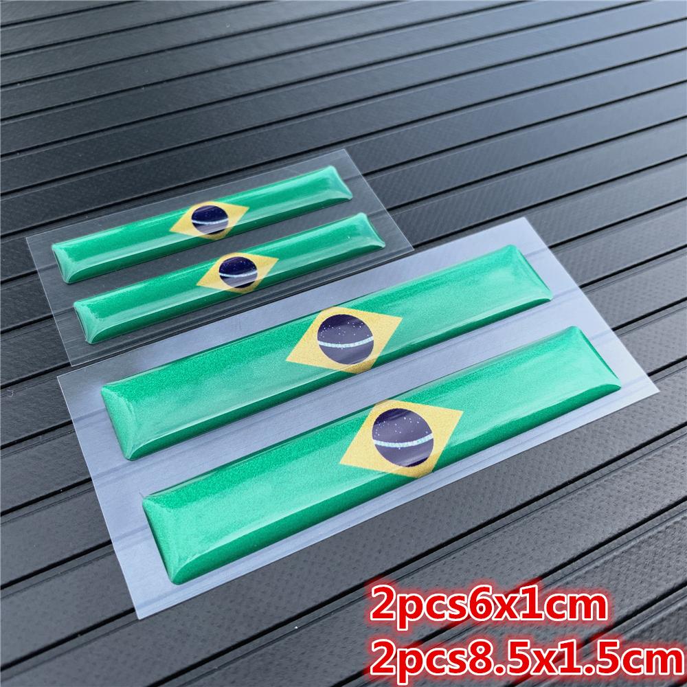 3D Brazil Korea UK ITALY FRANCE GERMAN Russia Spain National Flags Car Stickers Automobiles Motorcycles Decorating Accessories