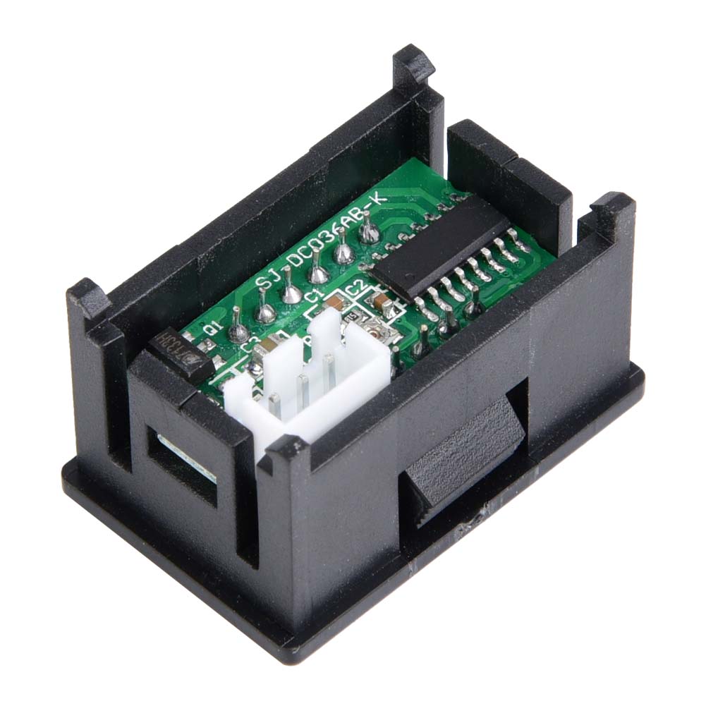 Digital Voltmeter 0.36inch Three Wire DC 0 100V LED Display Voltage Meter Waterproof (Green)