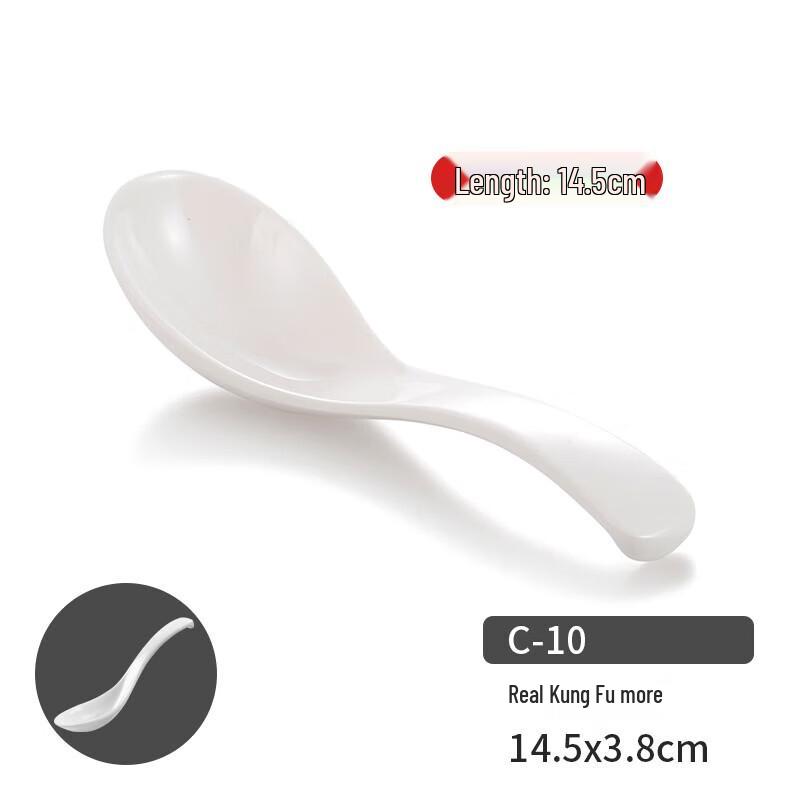 Deli White Melamine Long Handle Spoon