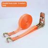 Strong Ratchet Tie Down Cargo Straps Heavy Duty Metal Buckle Adjustable for Securing Snowboard Ski Gear Road Trip Use