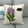 Colorful And Fresh Flower Bouquet Pattern Digital Printing Short Plush Pillow Covers For Sofa Office Cushion Cover Home Goods
