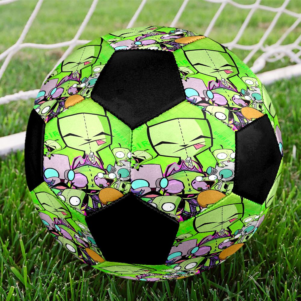Invader Zim Theme Size 5 Soccer Ball, Suitable for Both Indoor and Outdoor Matches, a Gift Suitable for Everyone.