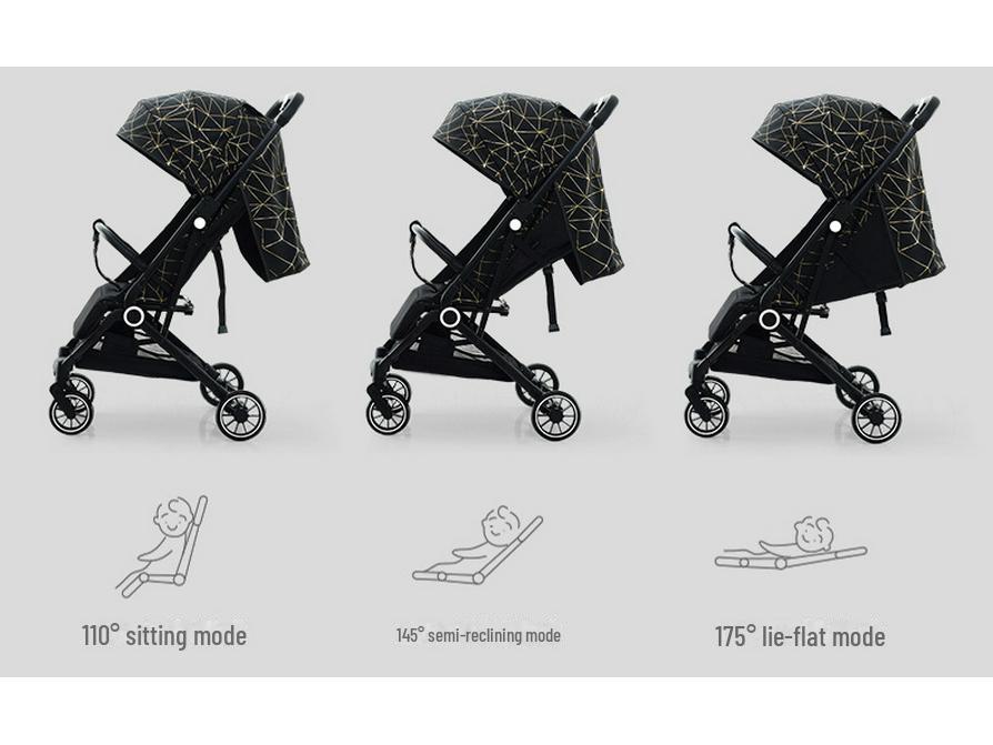 Lightweight Twin Baby Stroller: Foldable, Sit and Lie Option for Children