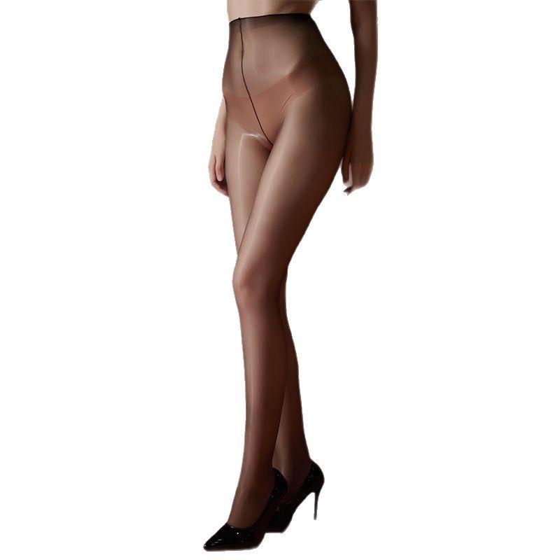 640Seamless Waistless Sexy High-Density Invisible One-Line Crotch Ultra-Thin Glossy Aurora Pantyhose Men'S Tights