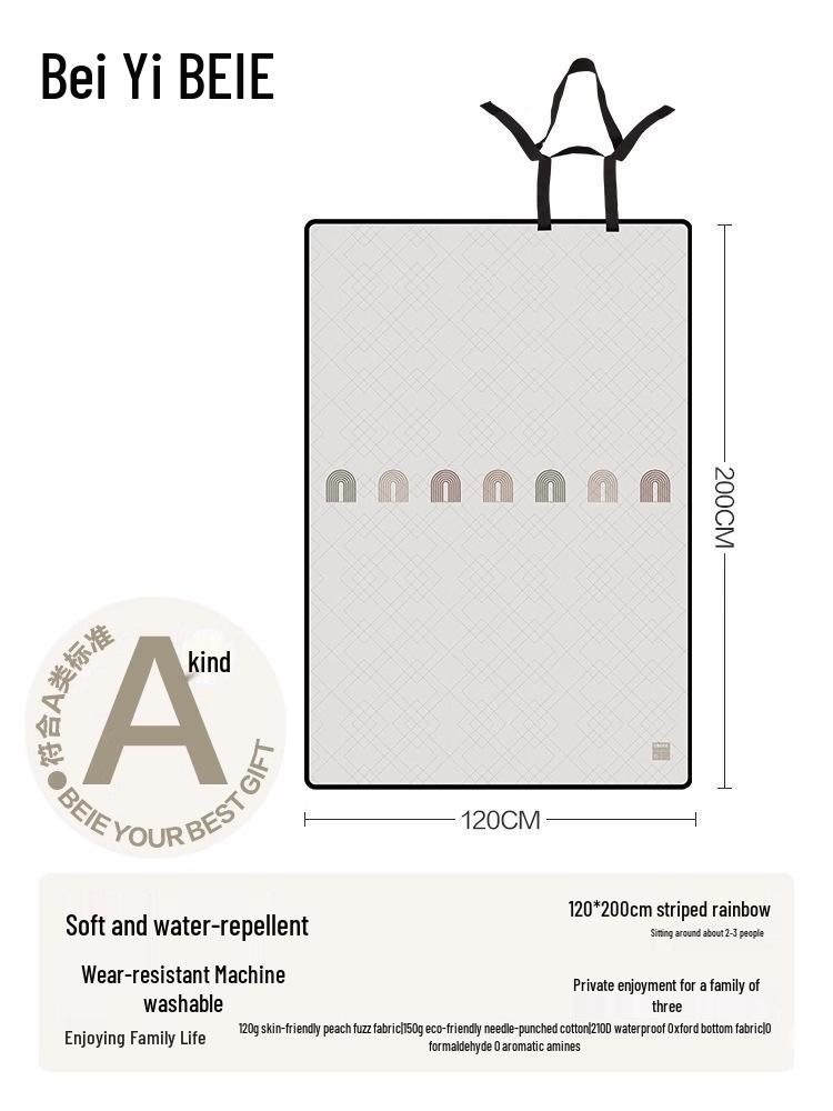 

BeiYi XPE Толстый Двусторонний Детский Коврик для Ползания для Гостиной и Детской Игровой Зоны 120x200 cm