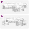 Outdoor Sofa Set with Cushions 8 Pcs Natural and Anthracite