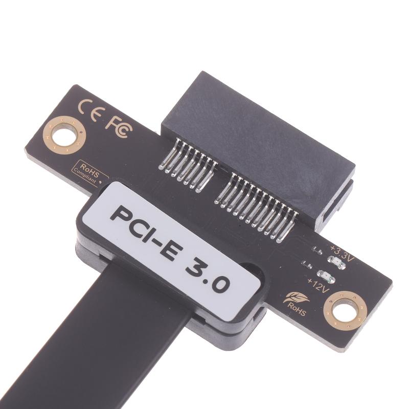 Pcie 3.0 X1 Riser Cable 90° Right Angle Extension Cable High-Speed Pci Express 1X Riser Card Ribbon Extender