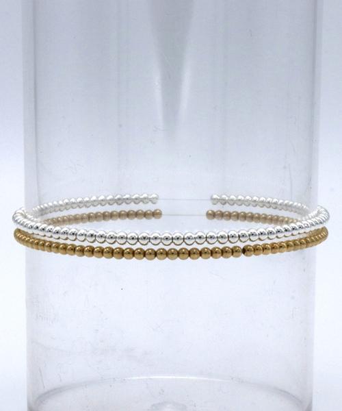 Bonbeau 2Mm Silver Gold Ball Daily Simple Bracelet 925 Silver Ball Bracelet 2Mm
