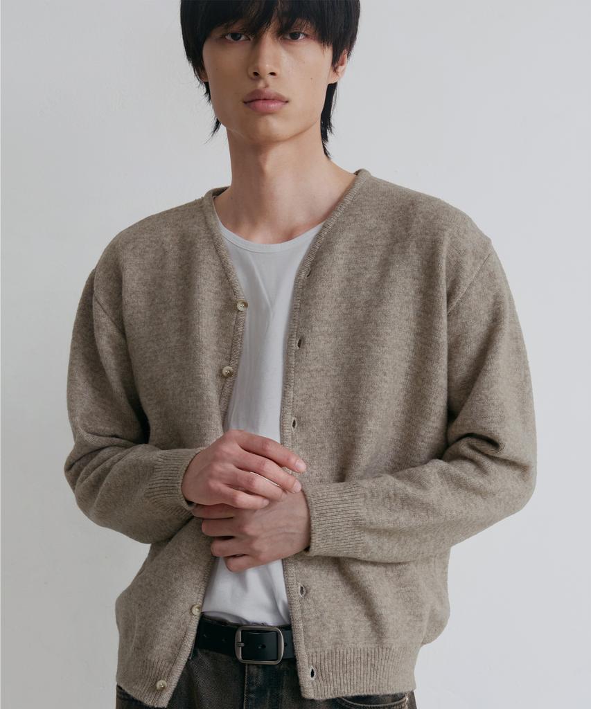 Nodu Sage Basic Cardigan [Beige]