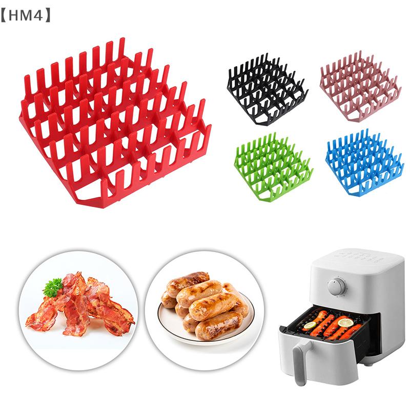 1 Stück Silikon-Heißluftfritteusen-Schale, Frittierkorb, Form, Korb, Topf, Wiederverwendbar, Hot Dog, Speck, Kuchenrost, Heimparty, Backzubehör