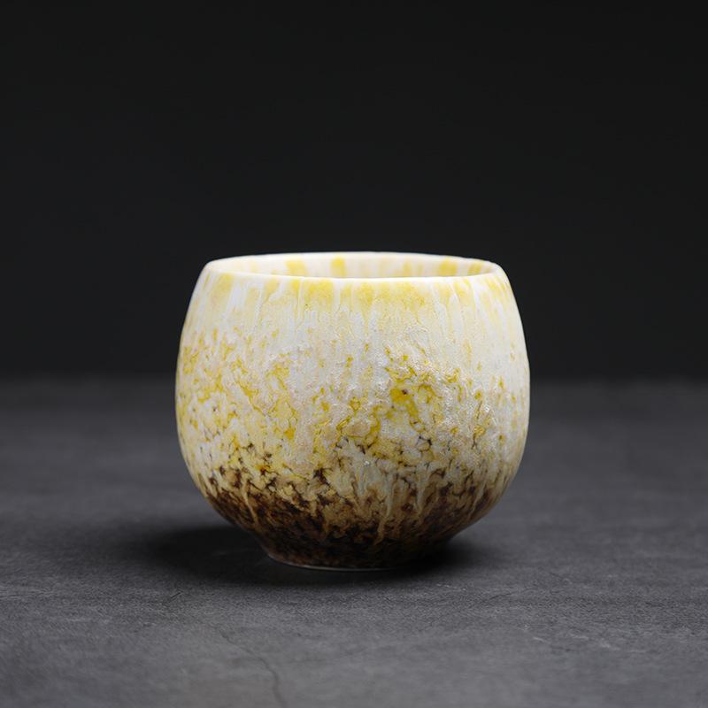 Japanese Style Ceramic Teacup Kiln Transformation Ceramic Tea Bowl Water Cup Kung Fu Single Cup Creative Teaware Drinkware New