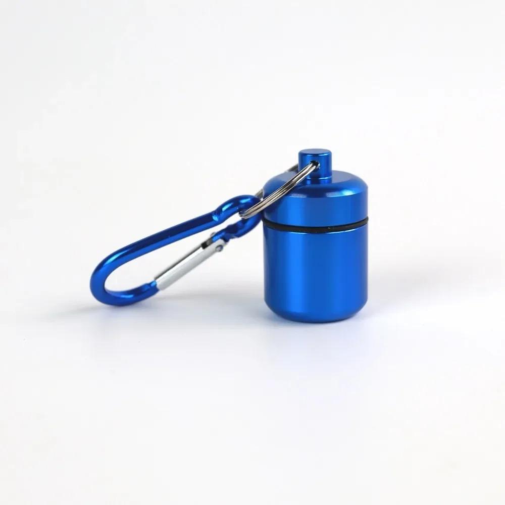 New Premuim Portable Aluminum Waterproof Pill Cases Box Earplug Keychain Case Travel Container for Jewelry or Ear Plugs Sleek