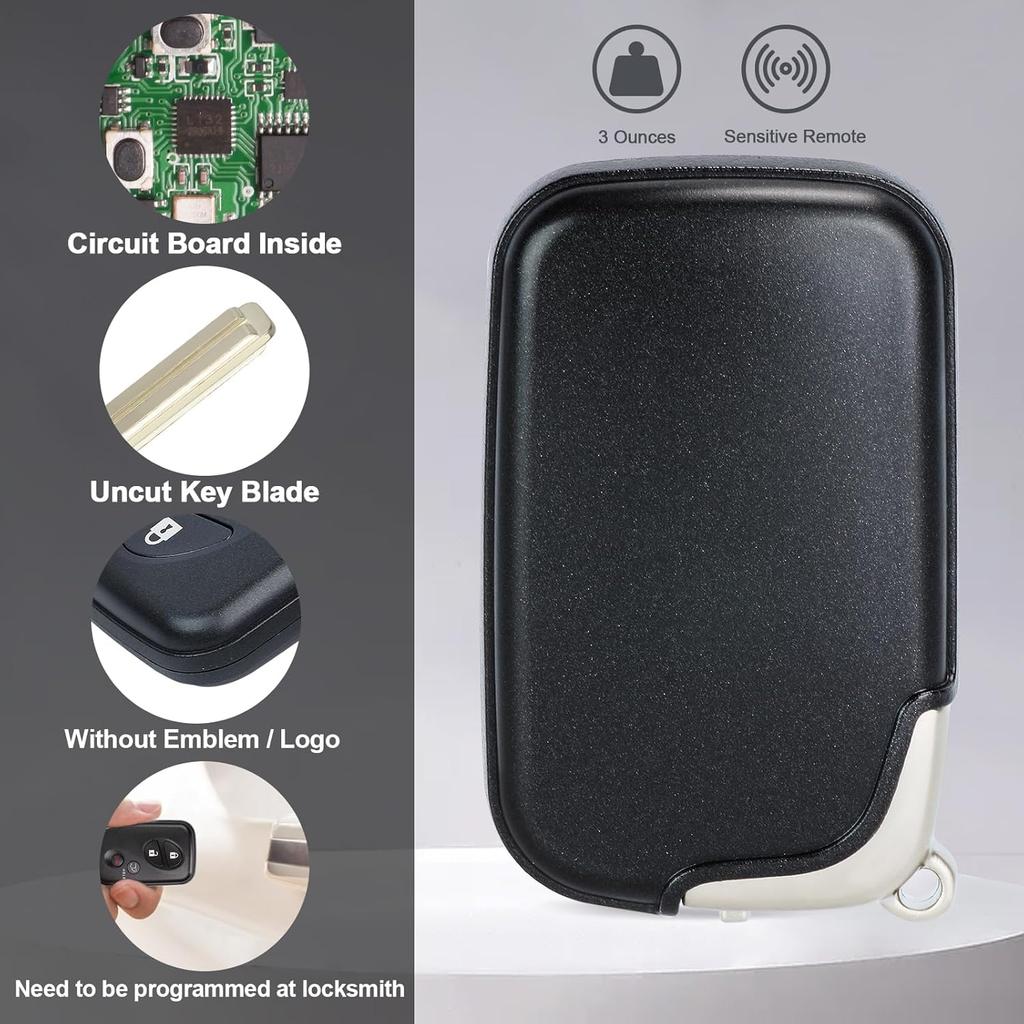 Smart Key Fob Transmitter Keyless Entry Remote Replacement for Lexus RX350/RX450/GX460/LX570/CT200h 2009-2015 271451-5290GNE Board FCC:HYQ14ACX