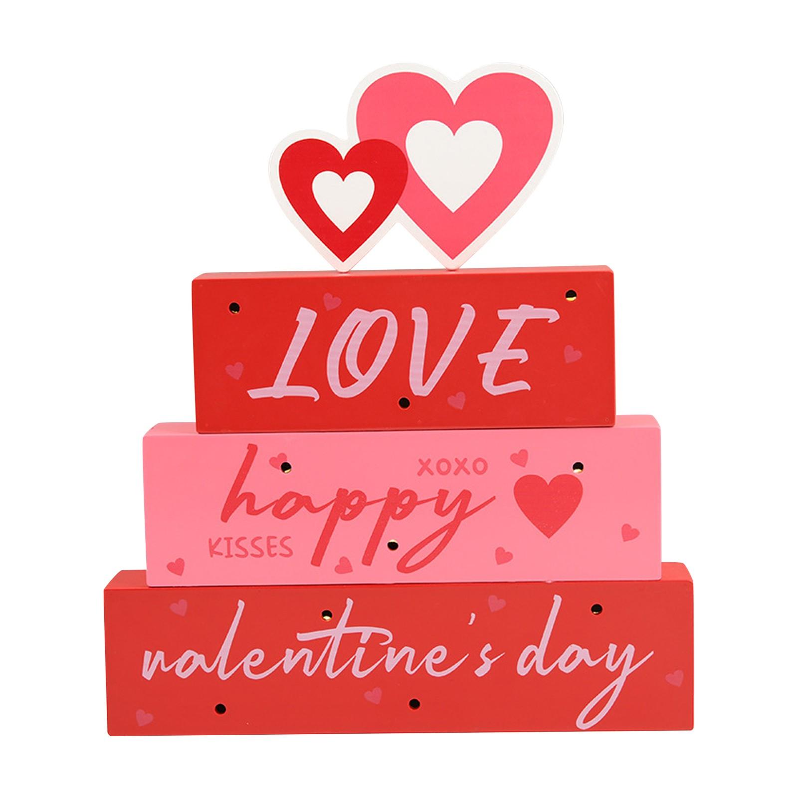 

Украшения ко Дню святого Валентина, светящиеся деревянные ступени ко Дню святого Валентина, украшения для свадебных вечеринок Ignite Love, подарки для пар красный