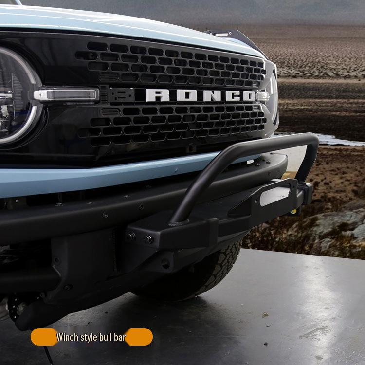 Ford Bronco Front Bumper Light Bar Spotlight Bull Bar Exterior Upgrade.
