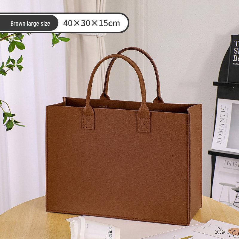 Customizable Large Capacity Felt Tote Bag for Weddings, Banquets, & Parties