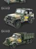 Pull-back Alloy Military Toy Set: Tank, Jeep, Armored Car, Medical Vehicle, and Airplane for Boys