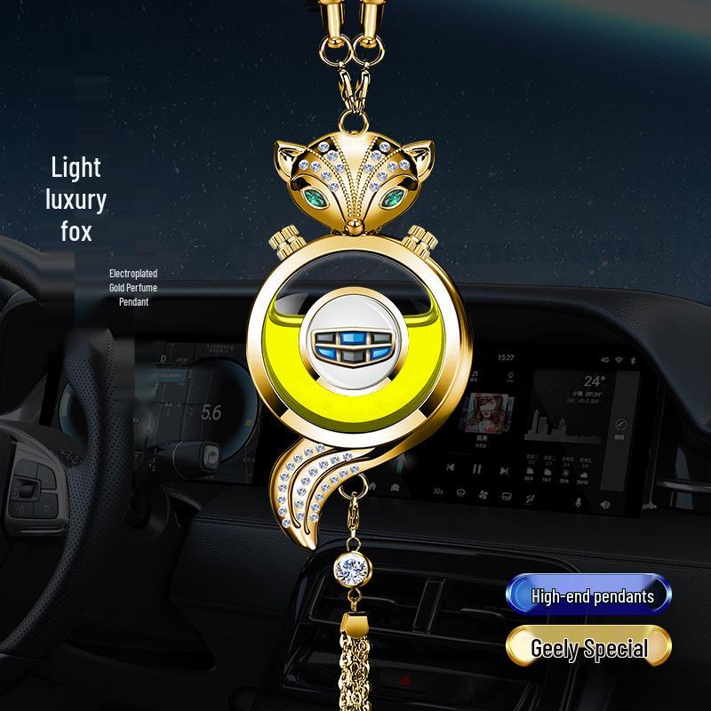 Crystal Rearview Mirror Air Freshener: Long-lasting Fragrance Pendant for Car Interior Decoration