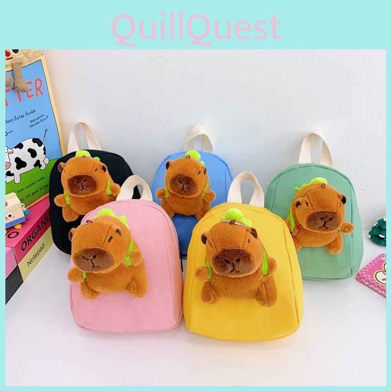 Childrens Capybara Schoolbag Plush Toy Backpack Cartoon Outdoor Backpack Snack