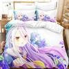 No Game No Life Bedding Set Cartoon Anime Adult Boys Bedroom Duvet Cover Sets 3D Kawaii Girl