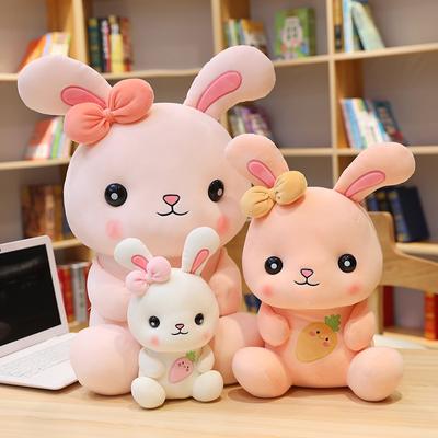 22 /35cm Lovely Carrot Rabbit Plush Toy For Children Stuffed Bunny Animal Doll Kids Baby Kawaii Appease Toy Cute Birthday Gift