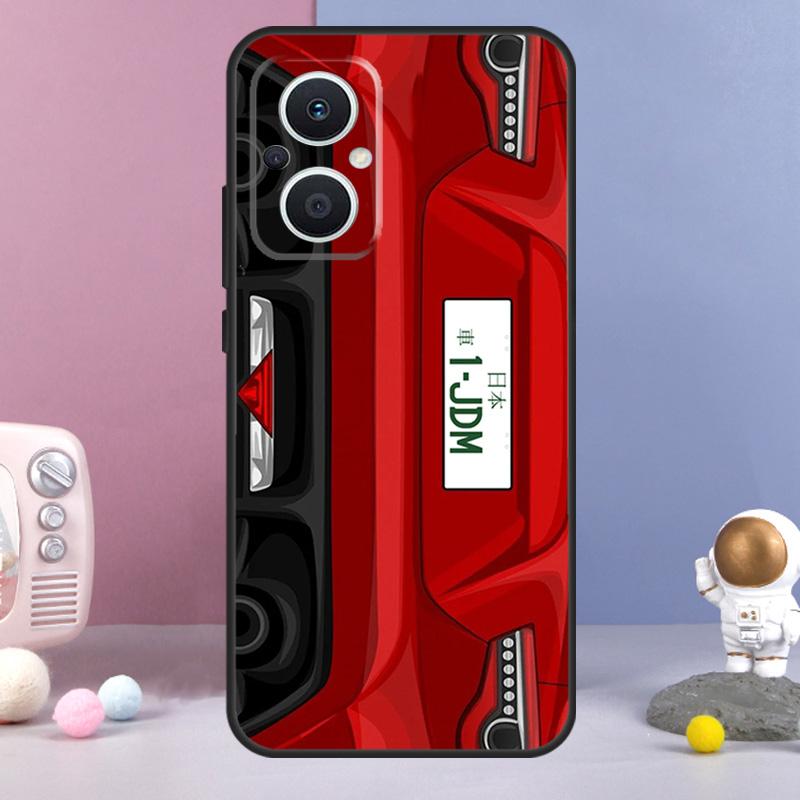 Car Back Cartoon Art JDM Funda For OPPO Reno 11 F 12F 13F 14F 10 12 13 14 Pro 7 8 Lite OPPO Find X9 X6 X5 X8 Pro Case