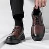 Men's Luxury casual leather shoes New Gentleman British Style Dress up party Black brown plus size Adult Derby Versatile