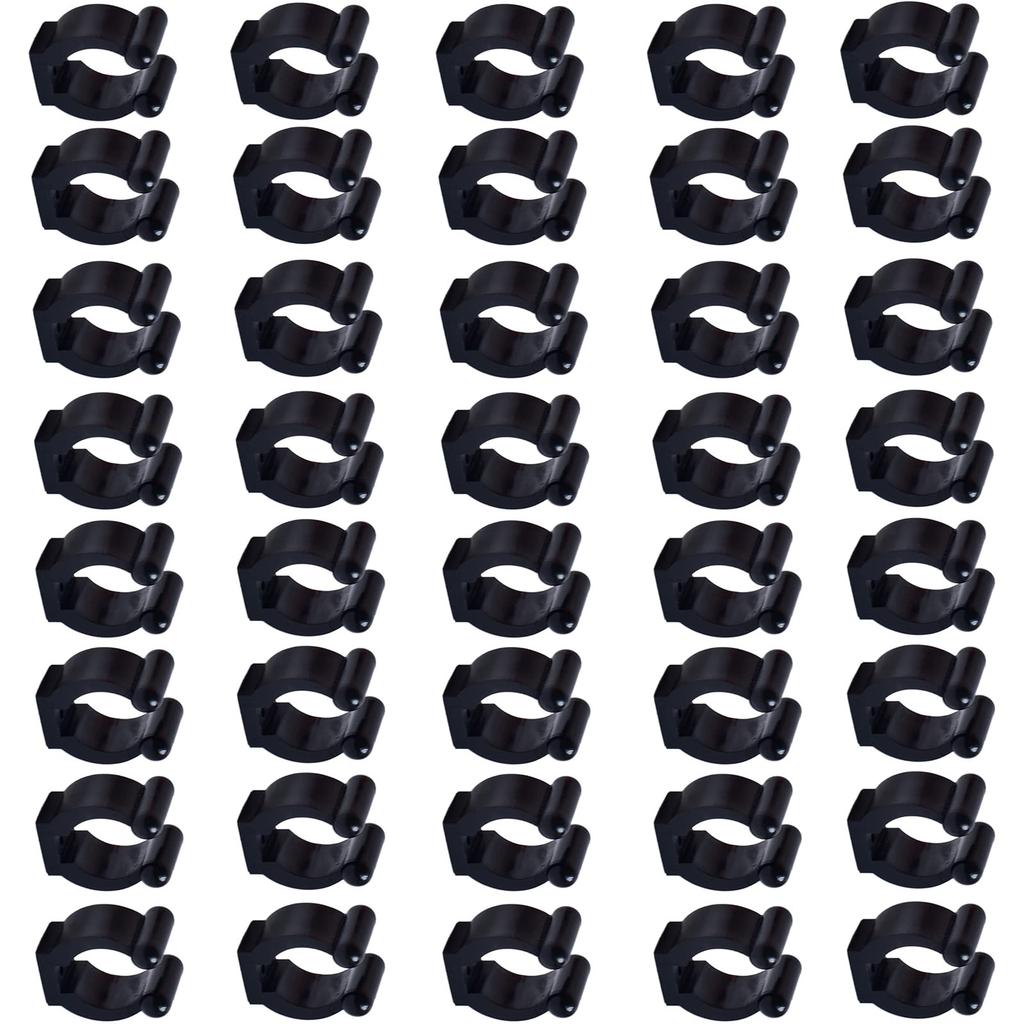 40Pc Wall Mount Fishing Rod Rack Holder Billiards Snooker Cue Locating Clip Holder Storage Organizer Fishing Pole Clips