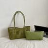Foldable Hollow Out Weave Bag Large Capacity Beach Handbag Trendy Leather Woven Tote Bag  Girls