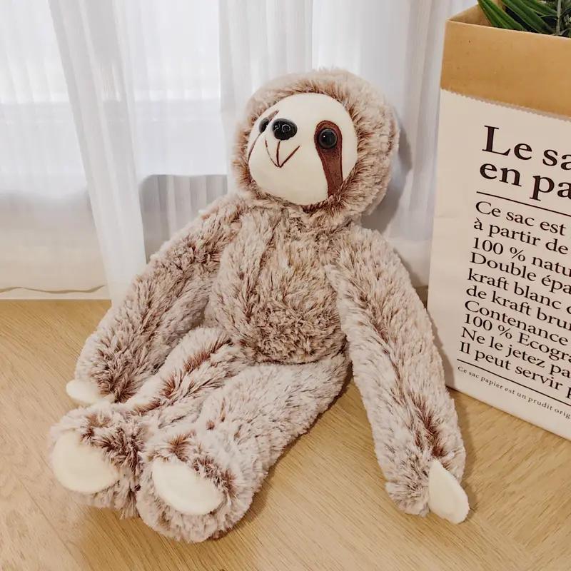 Non-Toxic Sloth Stuffed Animals Brown Sloth Doll Kawaii Plush For Toddler Soft Cute Fluffy Plush Toys For Valentine'S Day Easter Gifts Em