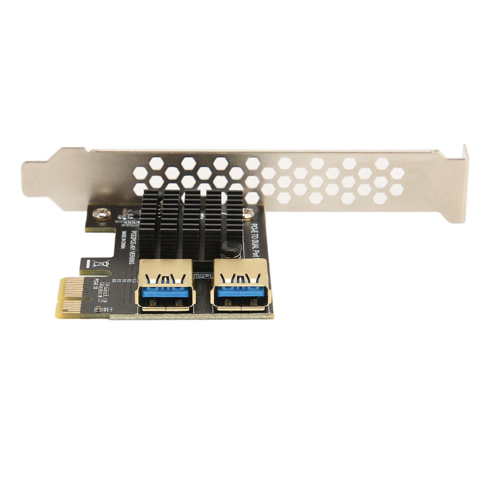 

Райзер-карта PCI E 1 до 2 PCI E 1X до 2 Зовнішніх PCI E USB 3.0 Карта розширення для Bitcoin Ethereum
