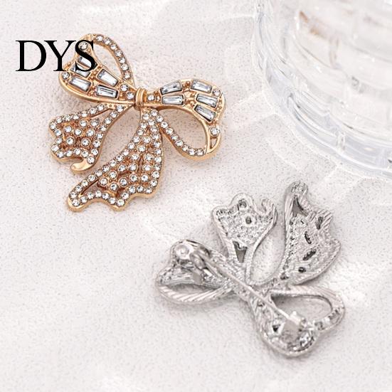 Women Jewelry Sparkling Rhinestone Bow Brooch, Mini Bowknot Shaped Lapel Decorative Clothing Accessories Pin, Accessory for Girls Pin