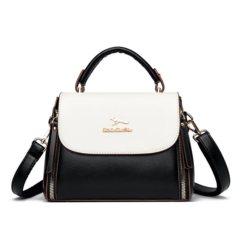 New Style Mother Bag Trendy Single Room Crossbody Bag Atmospheric Splicing Middle aged Women's Bag Practical Mother-in-law Handbag