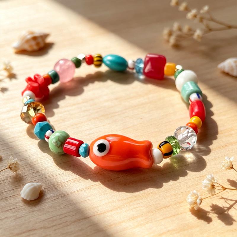 Bohemian Beaded Fish Bracelet Set for Women - Stylish Everyday Accessory