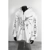 Mens Oversized Streetwear Hoodie With Satanic Moon Star Print Washed Cotton Blend Casual Sweatshirt