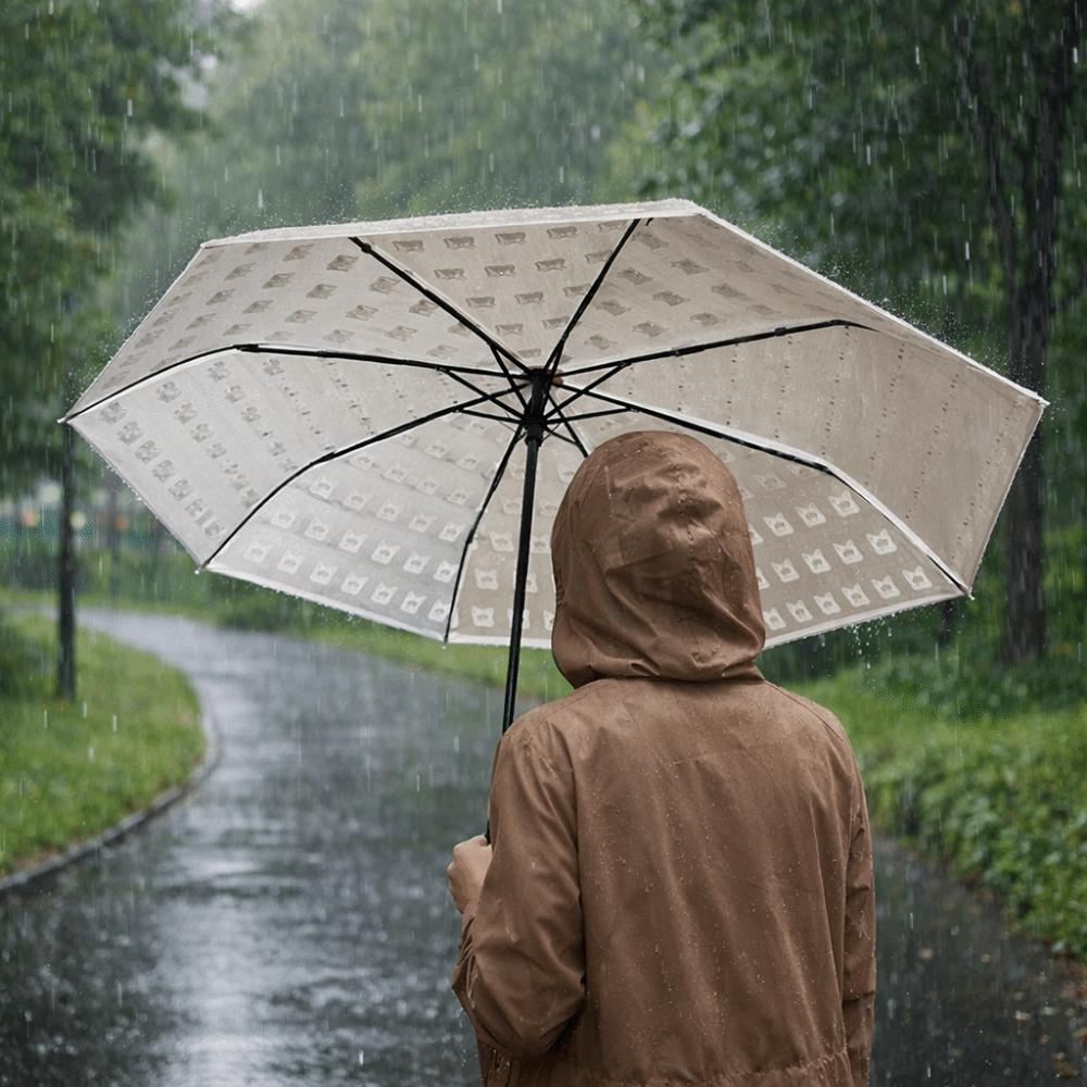 Portable Cartoon Cat Umbrella Waterproof Automatic Umbrella Frosted Umbrella Rainy Day