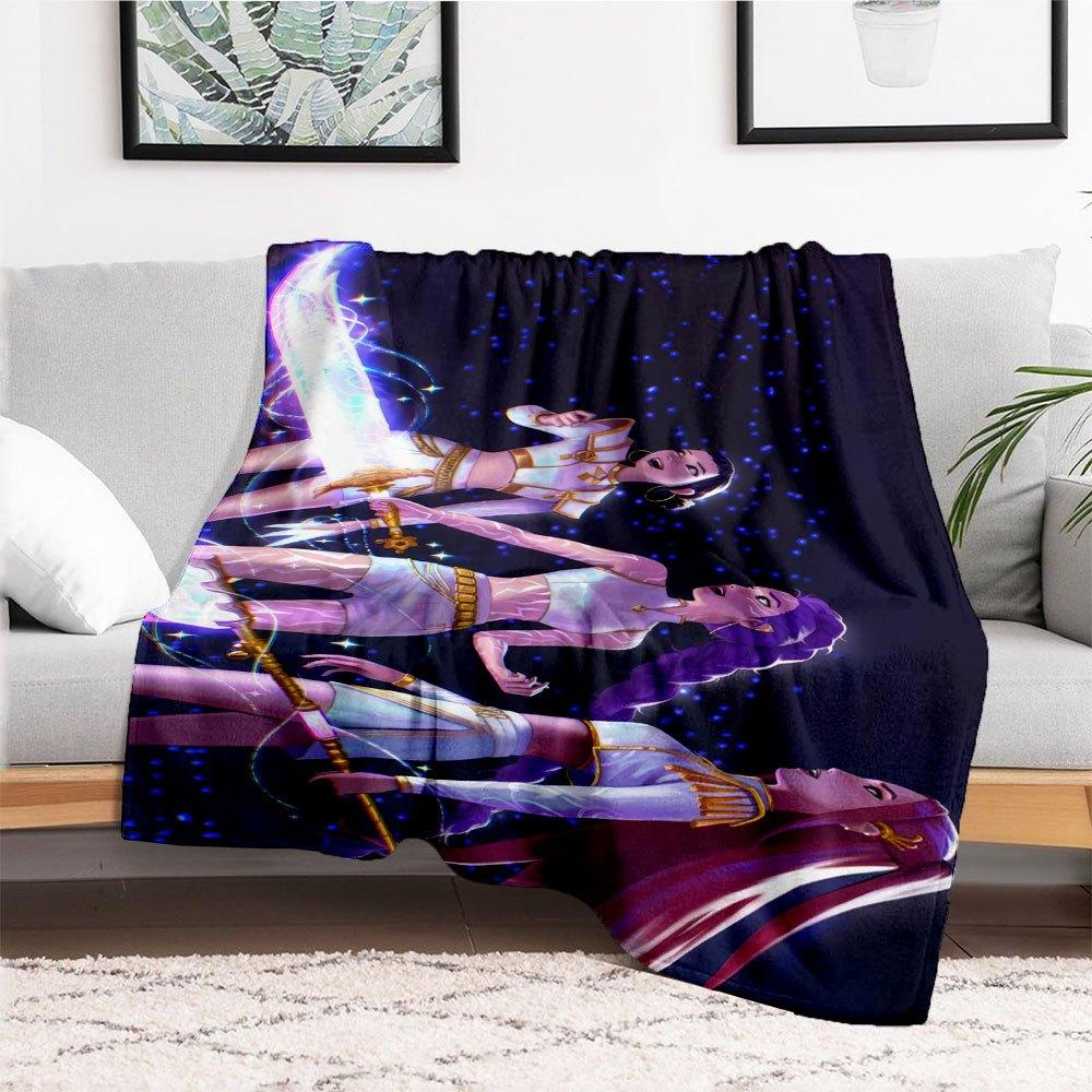 "Enchanted Sword Warrior Costume Set - Fantasy Adventure Wear"Blanket Lightweight Flannel Throw Blanket for Sofa, Bed, Travel, Camping, Livi