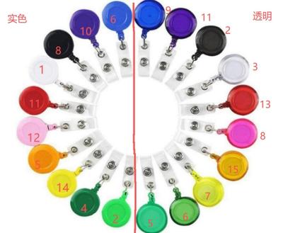 Retractable Badge Reel with Clip for ID and Key In Assorted Colors