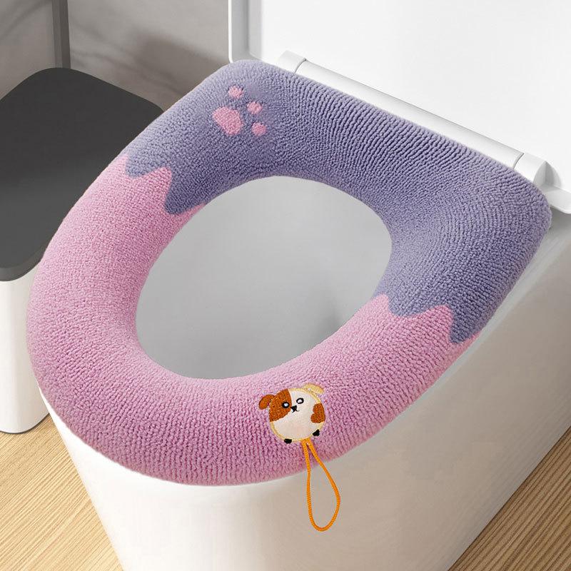 Toilet seat cushion autumn and winter thick seat ring household four-season toilet seat cover winter toilet