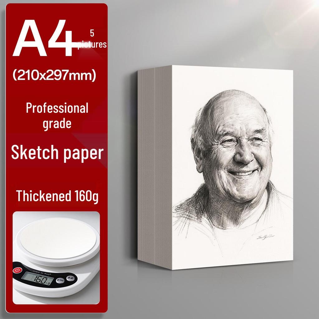 Zestaw papieru do szkicowania 8K i 4K dla studentów sztuki - Białe arkusze do rysowania A3 i A4 do szkiców odręcznych i ołówkiem