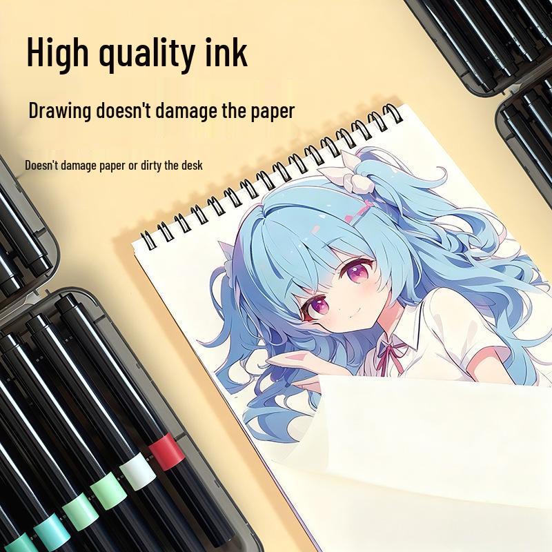 Professional Waterproof Acrylic Marker Set - Non-Bleeding, Quick-Dry Graffiti Pens for Primary Students' Art Projects & Special Color Painting