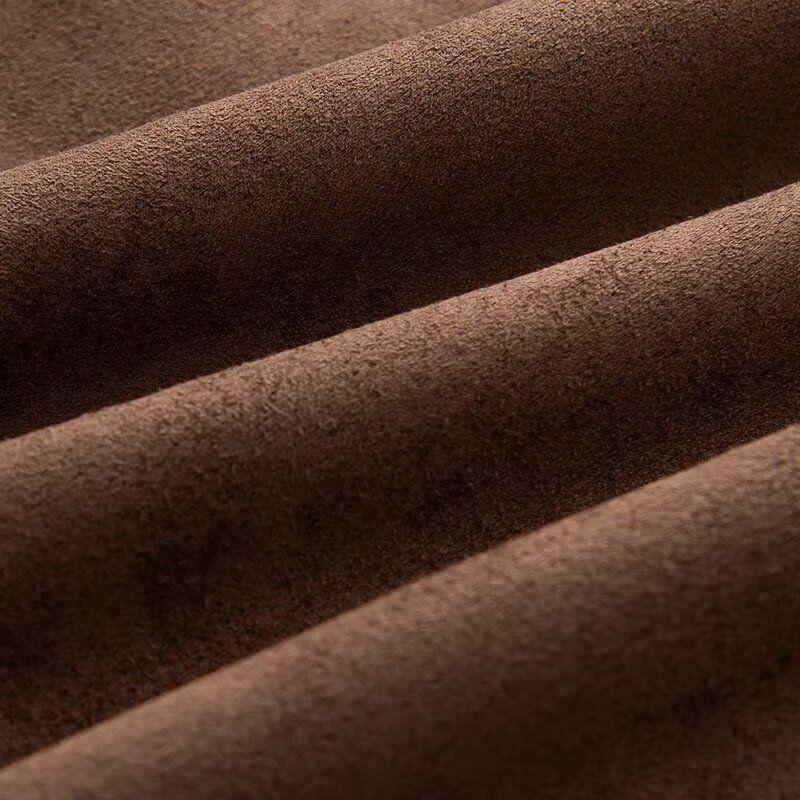 Kaslead New Women clothes Western Style Fashion Simple and Versatile Loose Suede Jacket