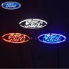 Car Sticker Ford 14.5X5.6cm Car LED Emblem Light for Ford Kuga Focus Mondeo Mustang Fusion Mk2 Mk3 Fiesta Mk6 Explorer Logo Badg