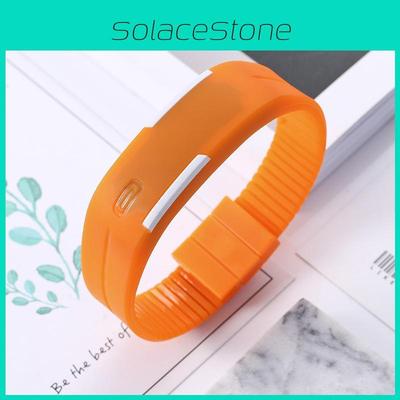 Stylish Kids Digital Led Silicone Watch With Adjustable Strap And Rectangular Dial