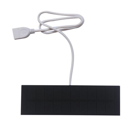 Caricatore Pannello Solare 1W Interfaccia USB Alta Efficienza di Conversione Impermeabile Portatile Mini Caricatore Solare per Telefoni Ventole