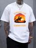 Male Black Round Neck T Shirt Vintage Desert Horse Rider Print Humorous Cowboy RetireUnisext Quote Western Style Cotton Tees