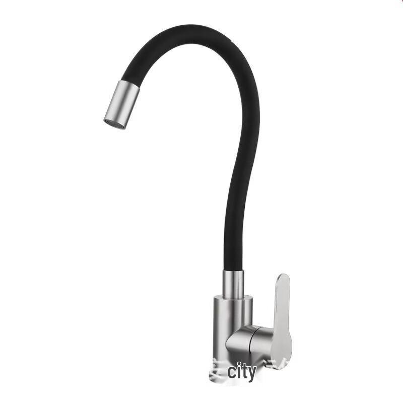 

TLXT Brushed Black Wall-Mounted Kitchen Faucet
