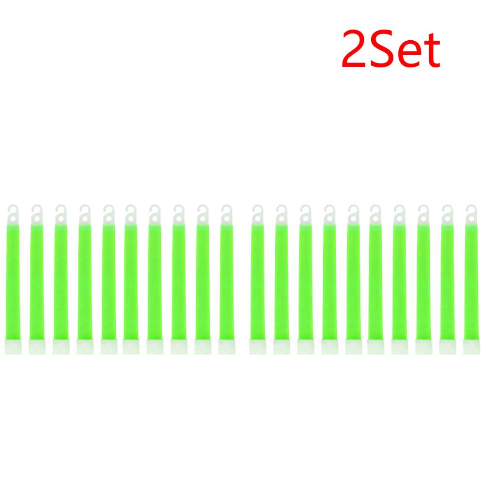 1-2Set Glow Sticks Waterproof 6 Inch Concert Party Outdoor Emergency Light Stick with Hook Non-toxic Hiking Camping Equipment