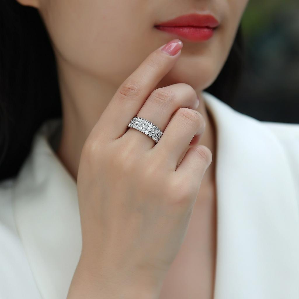 S925 Silber Ring Moissanite Luxus Intarsien Ring Panyu