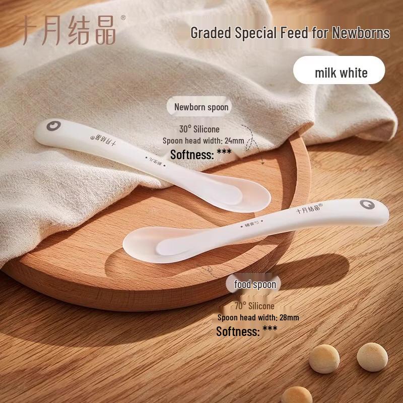 October Crystal Baby Silicone Feeding Spoons